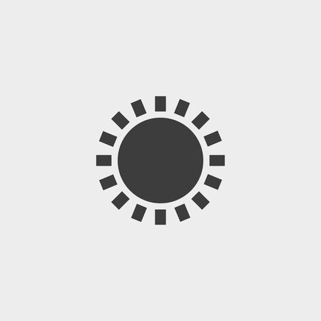 Sun Icon in a flat design in black color. Vector illustration eps10のイラスト素材