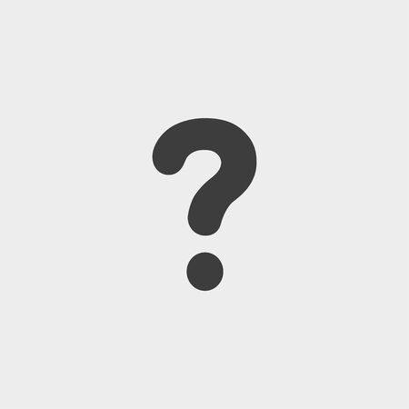 Question mark sign icon in a flat design in black color.のイラスト素材