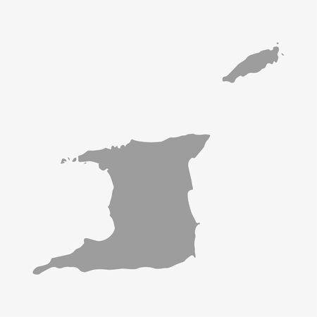 Trinidad map in gray on a white backgroundのイラスト素材