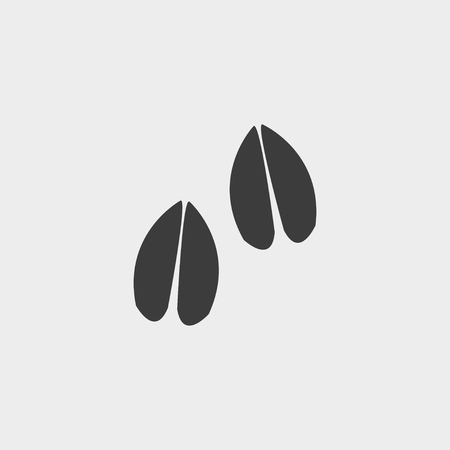 Hoof print icon in a flat design in black color. Vector illustration eps10のイラスト素材