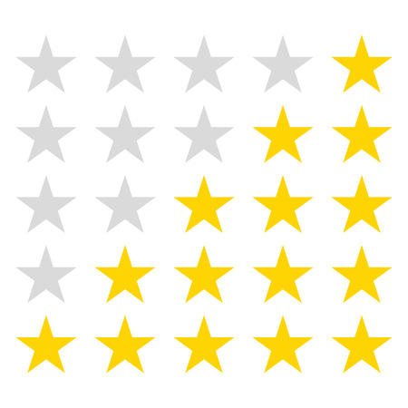 Simple rounded star rating. With outlines makes the stars pop out from backgroundのイラスト素材