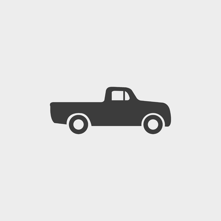 pick-up icon in a flat design in black color.のイラスト素材