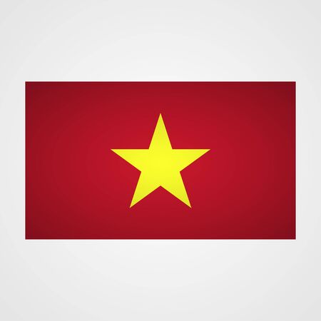 Vietnam flag on a gray background. Vector illustrationのイラスト素材