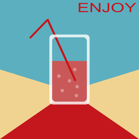 Summer poster. Cocktail iconのイラスト素材