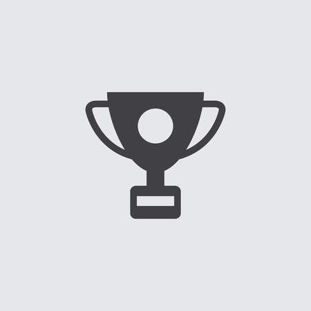 Sport cup icon in a flat design in black color. Vector illustration eps10のイラスト素材