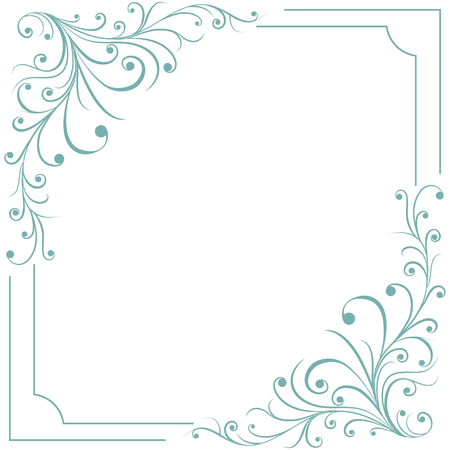 Floral frame. Template for greeting cards, invitations, menus. Graphic design pageのイラスト素材