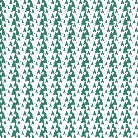 Christmas seamless pattern with spruce. Vector illustration