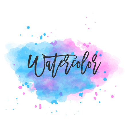 Vector watercolor background. Colorful abstract texture. Vector design elements. Vector watercolor splash. Grunge frameのイラスト素材