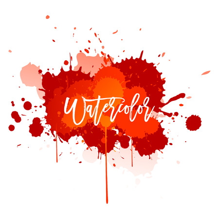 Vector watercolor background. Colorful abstract texture. Vector design elements. Vector watercolor splash. Grunge frameのイラスト素材