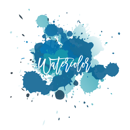 Vector watercolor background. Colorful abstract texture. Vector design elements. Vector watercolor splash. Grunge frameのイラスト素材