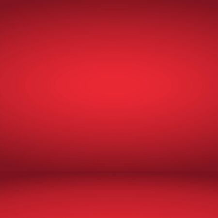 Empty red studio room background. Vector illustrationのイラスト素材