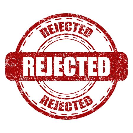 Rejected red stamp with grunge on a white backgroundのイラスト素材