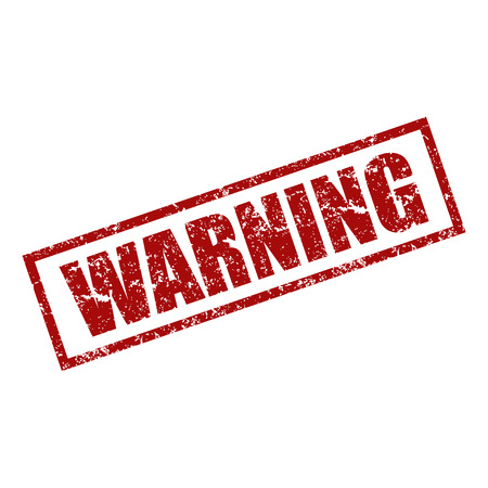 Rubber stamps with word warning inside. Vector illustrationのイラスト素材