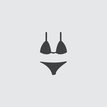 Swimsuit icon in a flat design in black color. Vector illustration eps10のイラスト素材