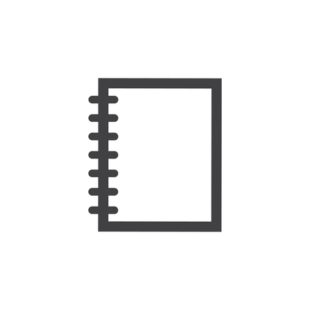 Note icon in black on a white background. Vector illustrationのイラスト素材