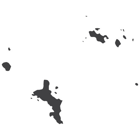 Seychelles map in black on a white background. Vector illustrationのイラスト素材