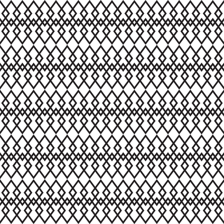 Abstract geometry black and white ornament. Seamless patternのイラスト素材