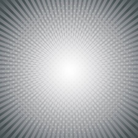 Sun rays gray background with halftone. Vector illustrationのイラスト素材