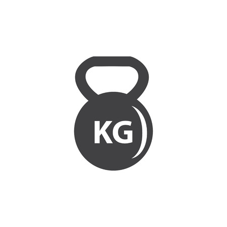 Weight icon in black on a white background. Vector illustrationのイラスト素材