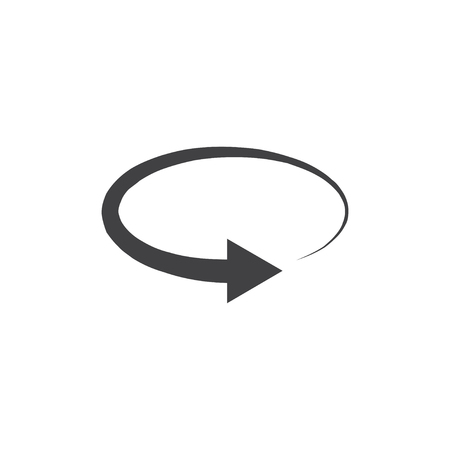 Refresh icon in black on a white background. Vector illustrationのイラスト素材