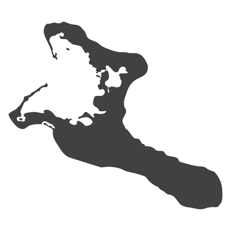 Kiribati map in black on a white background. Vector illustrationのイラスト素材
