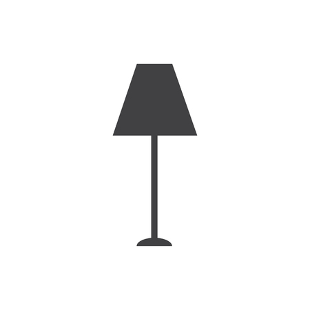 Lampshade icon in black on a white background. Vector illustrationのイラスト素材