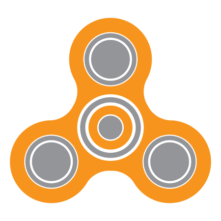 Fidget spinner icon toy for stress relief and improvement of attention spanのイラスト素材