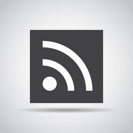 Wifi icon with shadow on a gray background.のイラスト素材