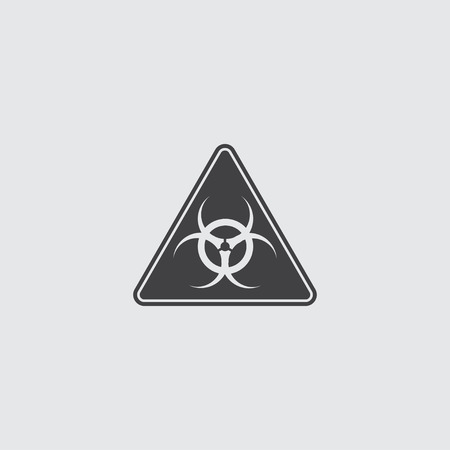Toxic sign icon in a flat design in black color. Vector illustration eps10のイラスト素材