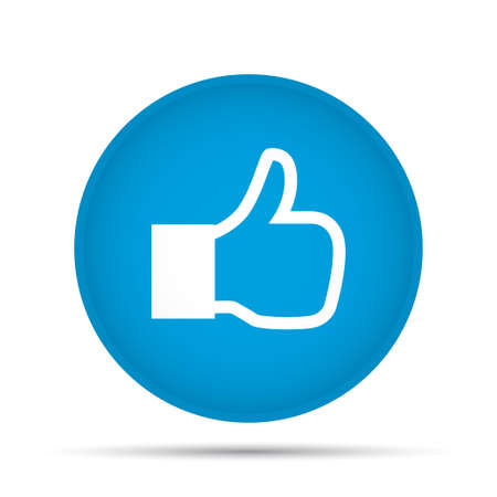 Like icon on a circle on a white background. Vector illustrationのイラスト素材