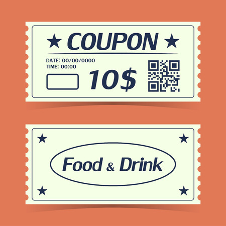 Coupon ticket card. Element template for design. Vector illustrationのイラスト素材