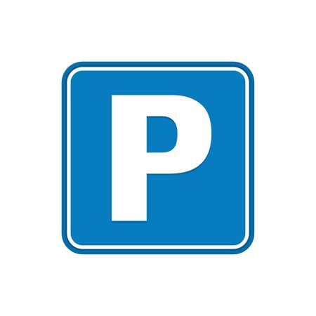 Street road sign. Parking area. Vector illustrationのイラスト素材