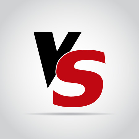Versus letter design. Vector illustrationのイラスト素材