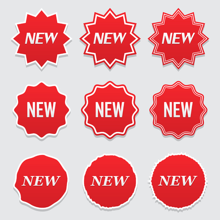 New tag icon, label ang sticker. Big set.のイラスト素材