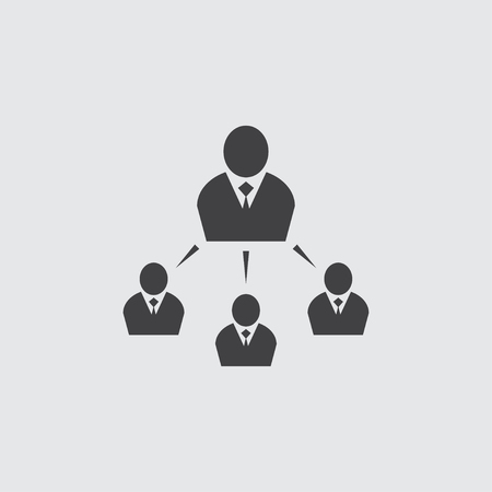 Hierarchical structure icon in a flat designのイラスト素材