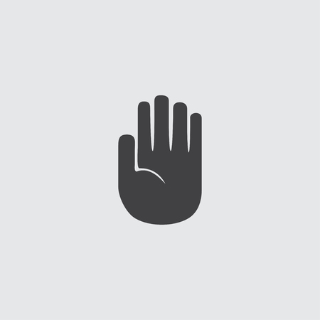 Hand stop iconのイラスト素材
