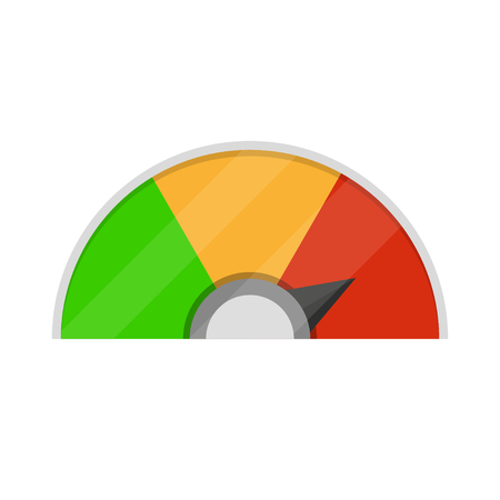 Speedometer icon. Colorful infographic gauge element. Vector illustrationのイラスト素材