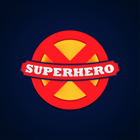 Super hero logo powerfull typography, t-shirt graphics. Vector illustration.のイラスト素材