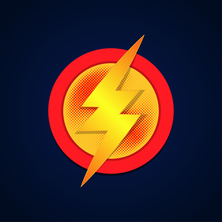 Super hero logo powerfull typography, t-shirt graphics. Vector illustration.のイラスト素材