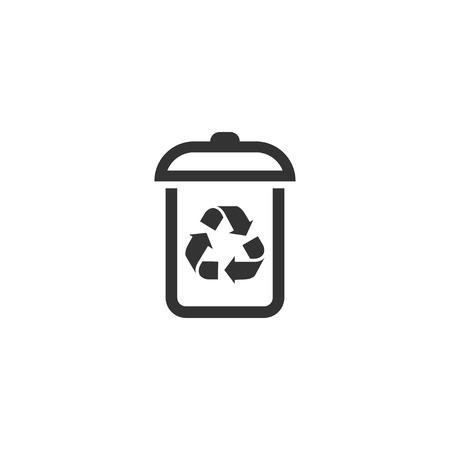 Recycle bin icon in simple design. Vector illustration.のイラスト素材