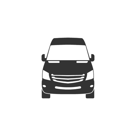 Minibus icon in simple design. Vector illustrationのイラスト素材