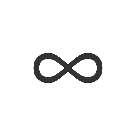Infinity icon in simple design. Vector illustrationのイラスト素材