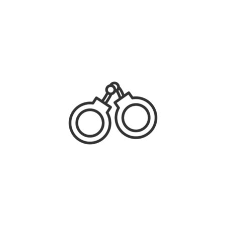 Handcuff line icon in simple design on a white backgroundのイラスト素材