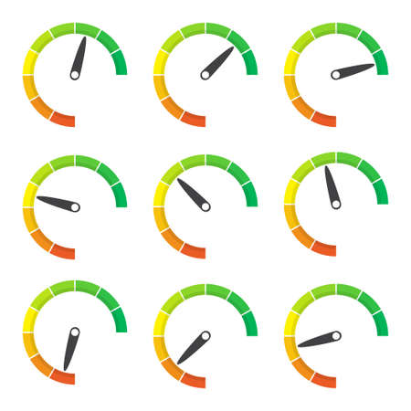 Set of blue wifi icons in a flat designのイラスト素材