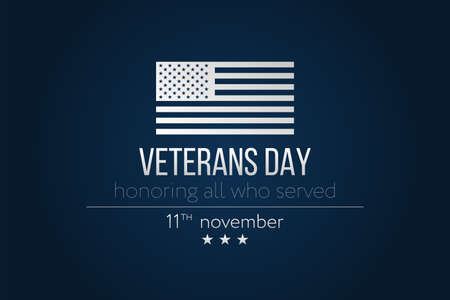 Veterans day, November 11 background with USA star flag