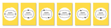 Big set of quote text vintage labels frames in a flat design. Quote textbox collectionのイラスト素材