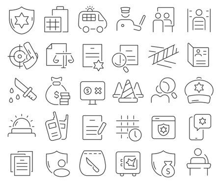 News and press line icons collection. Thin outline icons pack. Vector illustrationのイラスト素材