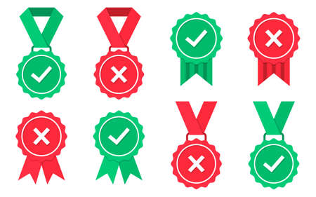 Set of stars rating badges in a flat design. Vector illustrationのイラスト素材