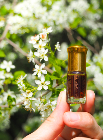 Natural oil for relaxation and bliss. Traditional Arabic incense.の写真素材