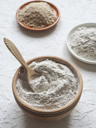 Adaptogens Ashwagandha in a bowl. Nutrition supplementの写真素材
